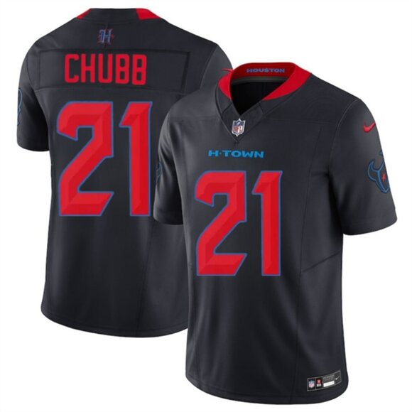 Mens Youths Kids Womens Nick Chubb Navy Stitched Jersey Vapor